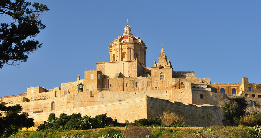 A picture of the castle in Mdina